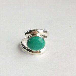 Hand Made Mexican Turquoise Sterling Silver Ring Size 7 🆕